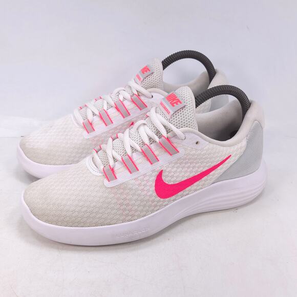 Nike Lunarconverge Athletic Training Shoe Womens Size 7 852469-101 White Pink - Picture 1 of 10